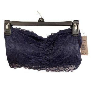 Women's Black Lace Bandeau Bralette - Blake & Co Black Large